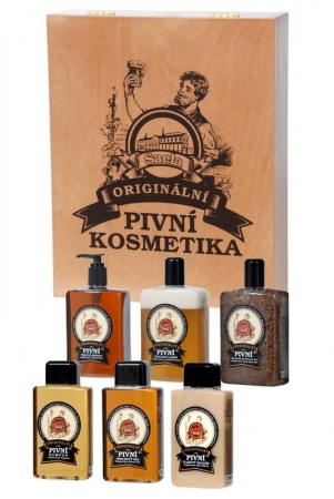 Set cadou - cosmetică de bere (set din lemn)