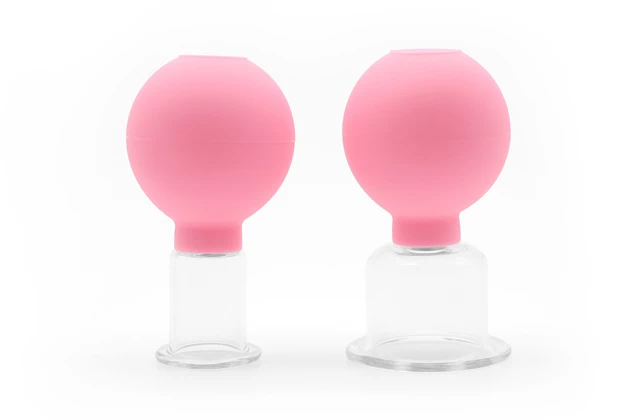 Ventuze de masaj largi, cu balonaș - set 2buc